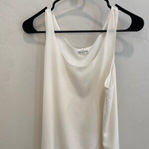 Club Monaco silk shell tank top, white, medium